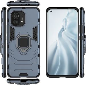 Hurtel Ring Armor pancerne hybrydowe etui pokrowiec + magnetyczny uchwyt Xiaomi Mi 11 niebieski 4