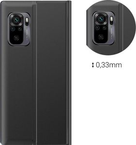 Hurtel Sleep Case pokrowiec etui z klapką typu Smart Cover Xiaomi Redmi Note 10 / Redmi Note 10S czarny 3