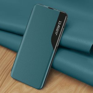 Hurtel Eco Leather View Case elegancki futerał etui z klapką i funkcją podstawki Xiaomi Redmi Note 10 / Redmi Note 10S zielony 6