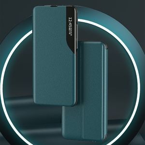 Hurtel Eco Leather View Case elegancki futerał etui z klapką i funkcją podstawki Xiaomi Redmi Note 10 / Redmi Note 10S fioletowy 12