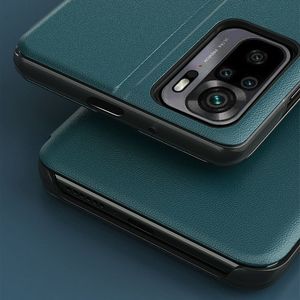 Hurtel Eco Leather View Case elegancki futerał etui z klapką i funkcją podstawki Xiaomi Redmi Note 10 Pro fioletowy 8