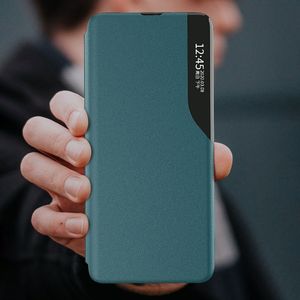 Hurtel Eco Leather View Case elegancki futerał etui z klapką i funkcją podstawki Xiaomi Redmi Note 10 Pro fioletowy 10