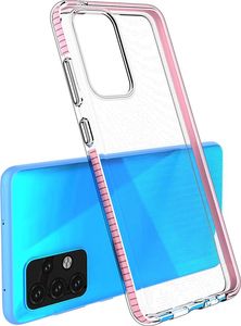 Hurtel Spring Case pokrowiec żelowe etui z kolorową ramką do Samsung Galaxy A52 5G / A52 4G jasnoróżowy 3
