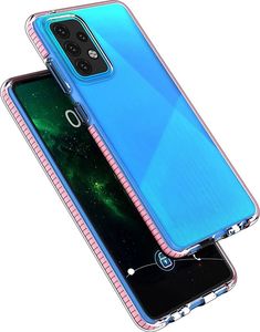 Hurtel Spring Case pokrowiec żelowe etui z kolorową ramką do Samsung Galaxy A52 5G / A52 4G ciemnoniebieski 4