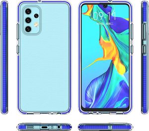 Hurtel Spring Case pokrowiec żelowe etui z kolorową ramką do Samsung Galaxy A32 4G ciemnoróżowy 3