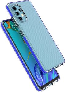 Hurtel Spring Case pokrowiec żelowe etui z kolorową ramką do Samsung Galaxy A32 4G ciemnoniebieski 4