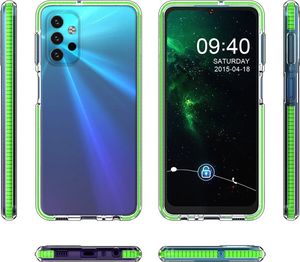 Hurtel Spring Case pokrowiec żelowe etui z kolorową ramką do Samsung Galaxy A32 5G ciemnoniebieski 2