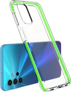 Hurtel Spring Case pokrowiec żelowe etui z kolorową ramką do Samsung Galaxy A32 5G ciemnoniebieski 4