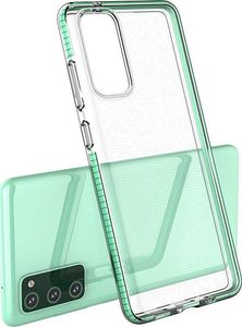 Hurtel Spring Case pokrowiec żelowe etui z kolorową ramką do Samsung Galaxy A12 / Galaxy M12 żółty 4