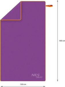 Nils Extreme Ręcznik z mikrofibry Nils Aqua NAR12 180x100 cm fioletowy 6