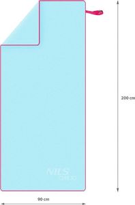 Nils Extreme Ręcznik z mikrofibry Nils Aqua NAR13 200X90 cm jasnoniebieski 6