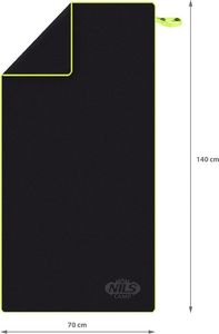 Nils Extreme Ręcznik z mikrofibry Nils Camp NCR11 140x70 cm czarny 6