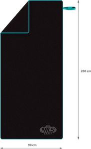 Nils Extreme Ręcznik z mikrofibry Nils Camp NCR13 200X90 cm czarny 6