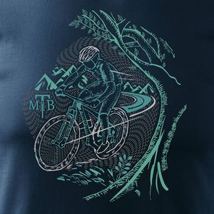 Topslang Koszulka rowerowa na rower z rowerem górskim MTB męska granatowa REGULAR S 2