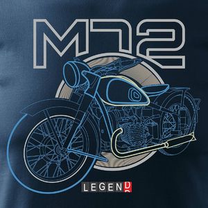 Topslang Koszulka motocyklowa na motor M72 Dniepr Ural męska granatowa REGULAR L 2