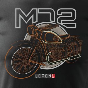 Topslang Koszulka motocyklowa na motor M72 Dniepr Ural męska czarna REGULAR M 2