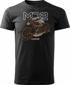 Topslang Koszulka motocyklowa na motor M72 Dniepr Ural męska czarna REGULAR L 1
