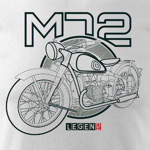 Topslang Koszulka motocyklowa na motor M72 Dniepr Ural męska biała REGULAR L 2