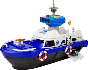 Lean Sport Łódź transportowa policyjna z autkami, z dźwiękiem i światłami 4