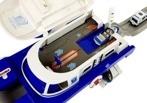 Lean Sport Łódź transportowa policyjna z autkami, z dźwiękiem i światłami 5