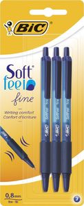Bic Długopis niebieski Soft Feel bls 3szt BIC 1