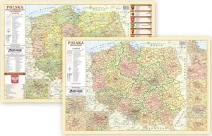 EkoGraf Podkładka na biurko - Mapa adm. i kodowa Polska 1