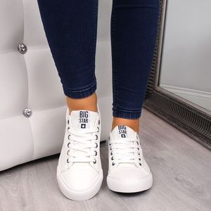 Big Star Trampki niskie eko skóra białe Big Star GG274060 40 3