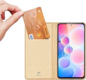Dux Ducis Dux Ducis Skin Pro kabura etui pokrowiec z klapką Xiaomi Redmi K40 Pro+ / K40 Pro / K40 / Poco F3 złoty 2