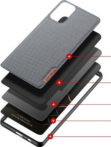 Dux Ducis Dux Ducis Fino etui pokrowiec pokryty nylonowym materiałem Samsung Galaxy A32 4G niebieski 2