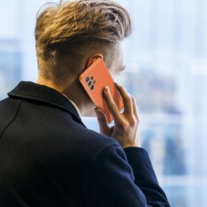 Dux Ducis Dux Ducis Yolo eleganckie etui pokrowiec ze skóry ekologicznej Samsung Galaxy A72 4G pomarańczowy 12