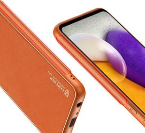 Dux Ducis Dux Ducis Yolo eleganckie etui pokrowiec ze skóry ekologicznej Samsung Galaxy A72 4G pomarańczowy 6