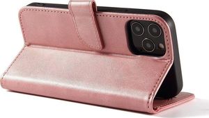 Hurtel Magnet Case elegancki futerał etui pokrowiec z klapką i funkcją podstawki Xiaomi Redmi Note 10 / Redmi Note 10S różowy 4