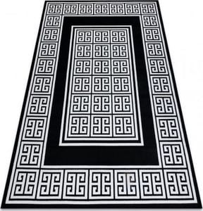 Dywany Łuszczów Dywan GLOSS nowoczesny 6776 85 stylowy, ramka, grecki klucz czarny / kość słoniowa, 200x290 cm 1