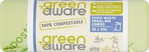GreenAware GreenAware, Kompostowalne worki na odpady spożywcze 25L, 10 szt. 1