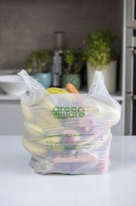 GreenAware GreenAware, Kompostowalne reklamówki wielokrotnego użytku, T-shirt, 30L, 10 szt. 2