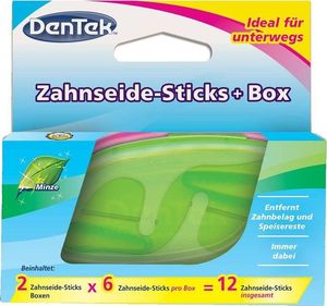 Dentek DENTEK_Wykałaczki do zębów z nitką 12 szt + box 1