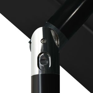 vidaXL 3-poziomowy parasol na aluminiowym słupku, czarny, 3,5 m 6