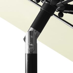 vidaXL 3-poziomowy parasol na aluminiowym słupku, piaskowy, 3 m 6