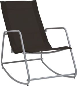 vidaXL Ogrodowe krzesło bujane, czarne, 95x54x85 cm, textilene 1
