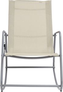 vidaXL Ogrodowe krzesło bujane, kremowe, 95x54x85 cm, textilene 2