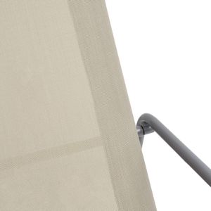 vidaXL Ogrodowe krzesło bujane, kremowe, 95x54x85 cm, textilene 6