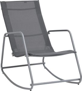 vidaXL Ogrodowe krzesło bujane, szare, 95x54x85 cm, textilene 1
