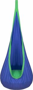 Springos Kokon wiszący dla dzieci huśtawka, fotel hamakowy niebiesko-zielony uniwersalny 2