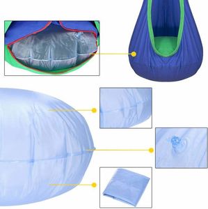 Springos Kokon wiszący dla dzieci huśtawka, fotel hamakowy niebiesko-zielony uniwersalny 7