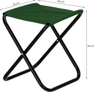 Springos Krzesło składane turystyczne na biwak wędkarskie zielone UNIWERSALNY 12