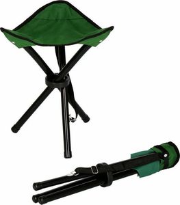 Springos Krzesło składane trójkątne turystyczne na biwak wędkarskie zielone UNIWERSALNY 2