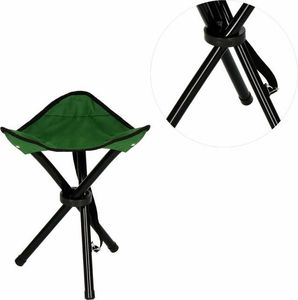 Springos Krzesło składane trójkątne turystyczne na biwak wędkarskie zielone UNIWERSALNY 8