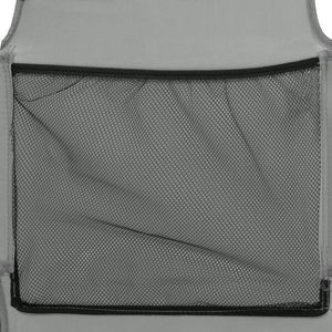 Springos Leżak ogrodowy z kółkami i daszkiem składany szary 8