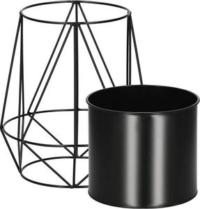 Springos Stojący kwietnik 26,5 cm stojak z doniczką na kwiaty nowoczesny loft czarny mat UNIWERSALNY 3