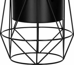 Springos Stojący kwietnik 26,5 cm stojak z doniczką na kwiaty nowoczesny loft czarny mat UNIWERSALNY 8